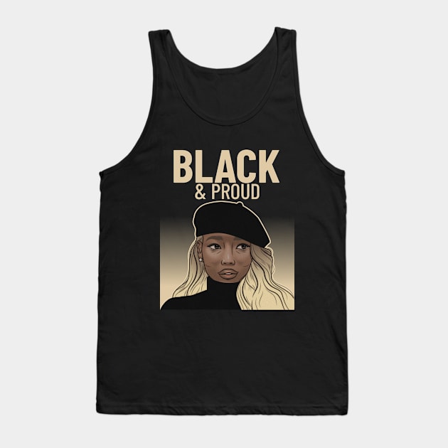 Black and Proud- Classy Woman Tank Top by Eva Wolf